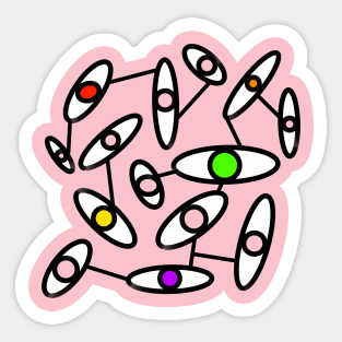 Abstract Eyes Pattern Sticker